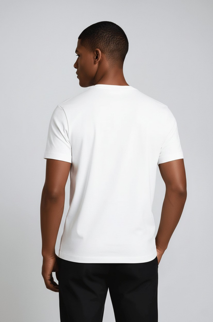Hvid Slim-Fit T-Shirt til Mænd