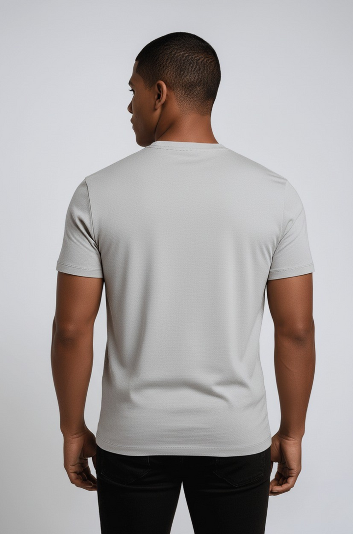 Herre Slim-Fit T-Shirt i Sølv Mist