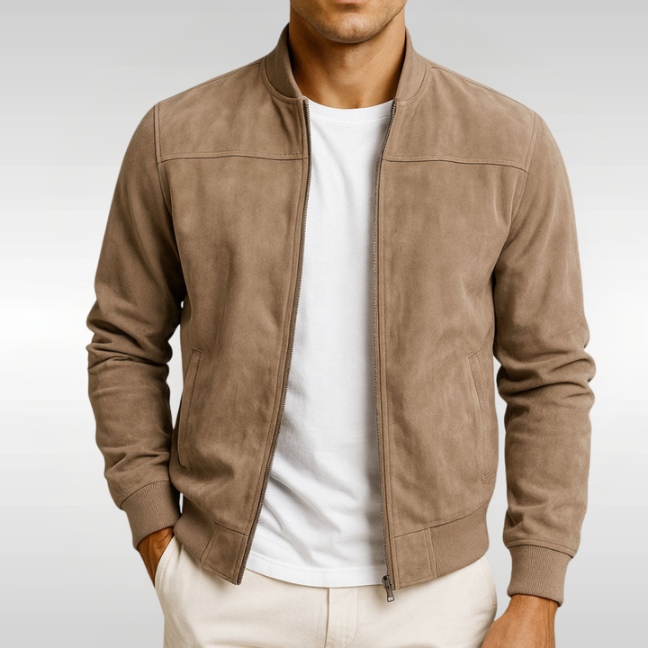 Elias – Leichte Jacke in Veloursoptik