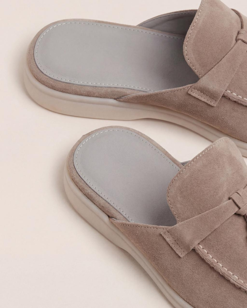 Mule Mediterraneo i Suède Beige