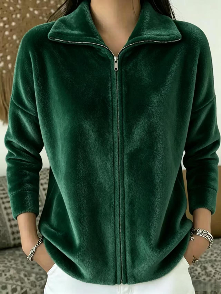 Blød Zip-Pullover