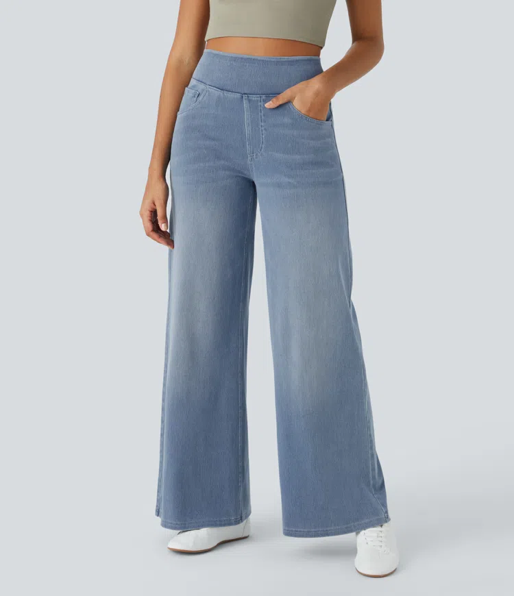 Komfortable jeans med høj talje