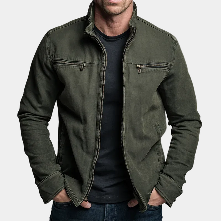 Denver Vintage Cotton Zip-Up Jacket