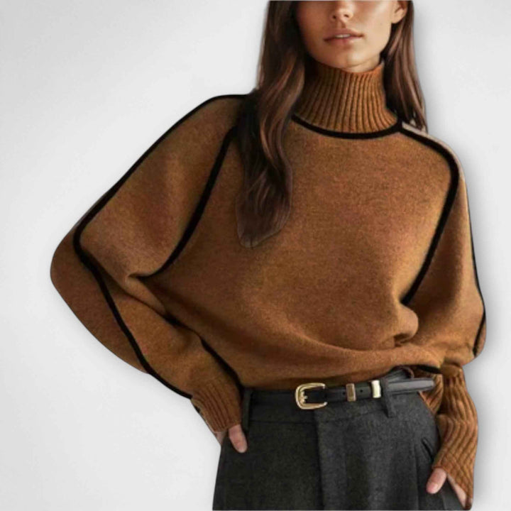 Emilie - Blødt & elegant sweater med høj krave