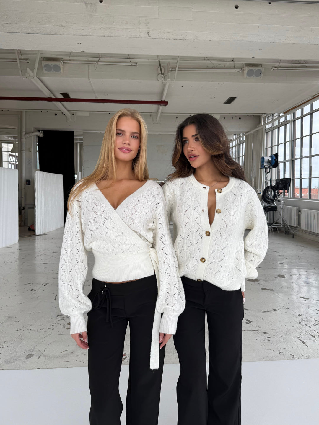Lacework wool wrap - hvid