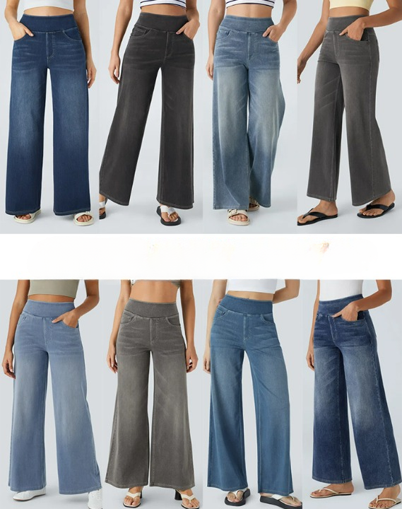 Komfortable jeans med høj talje
