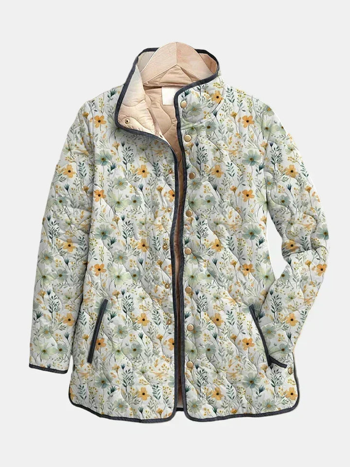 Brigitte | Quiltet jakke med små blomster