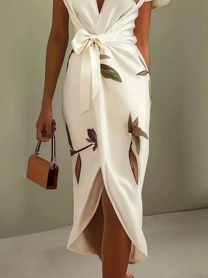 Amelia | Elegant Blomster Wrap Kjole