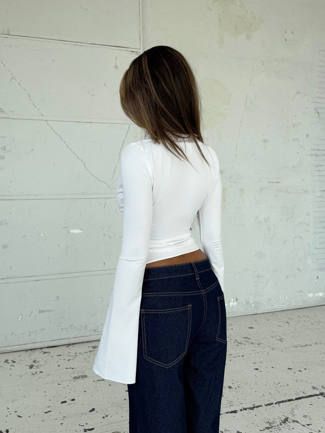 Smuk Luna basic top - hvid
