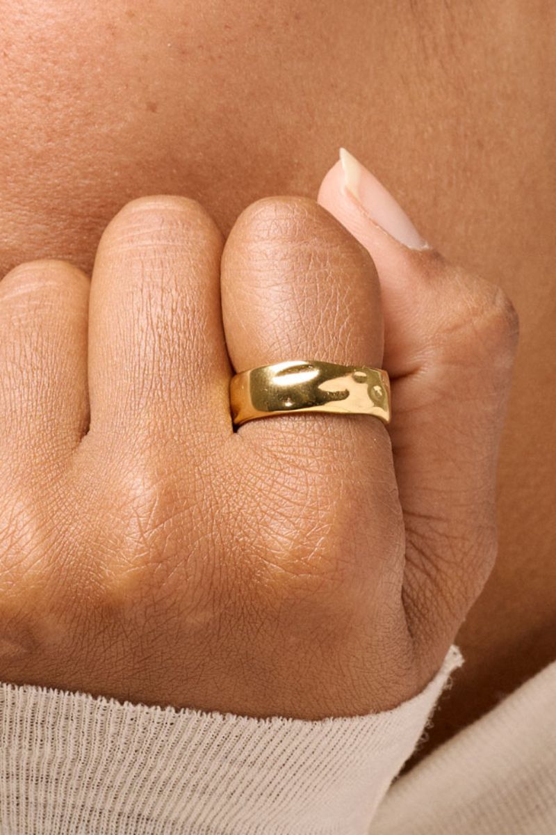 Sandra Ring | 925S/GP Gold | Ring fra Enamel