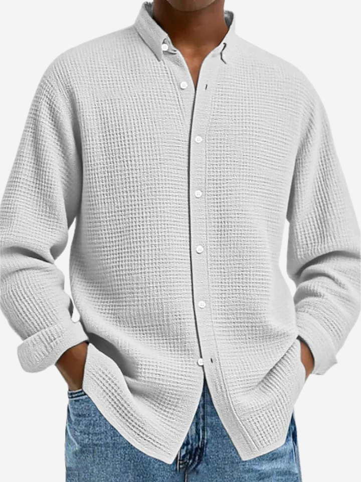 Elegant tekstureret skjorte