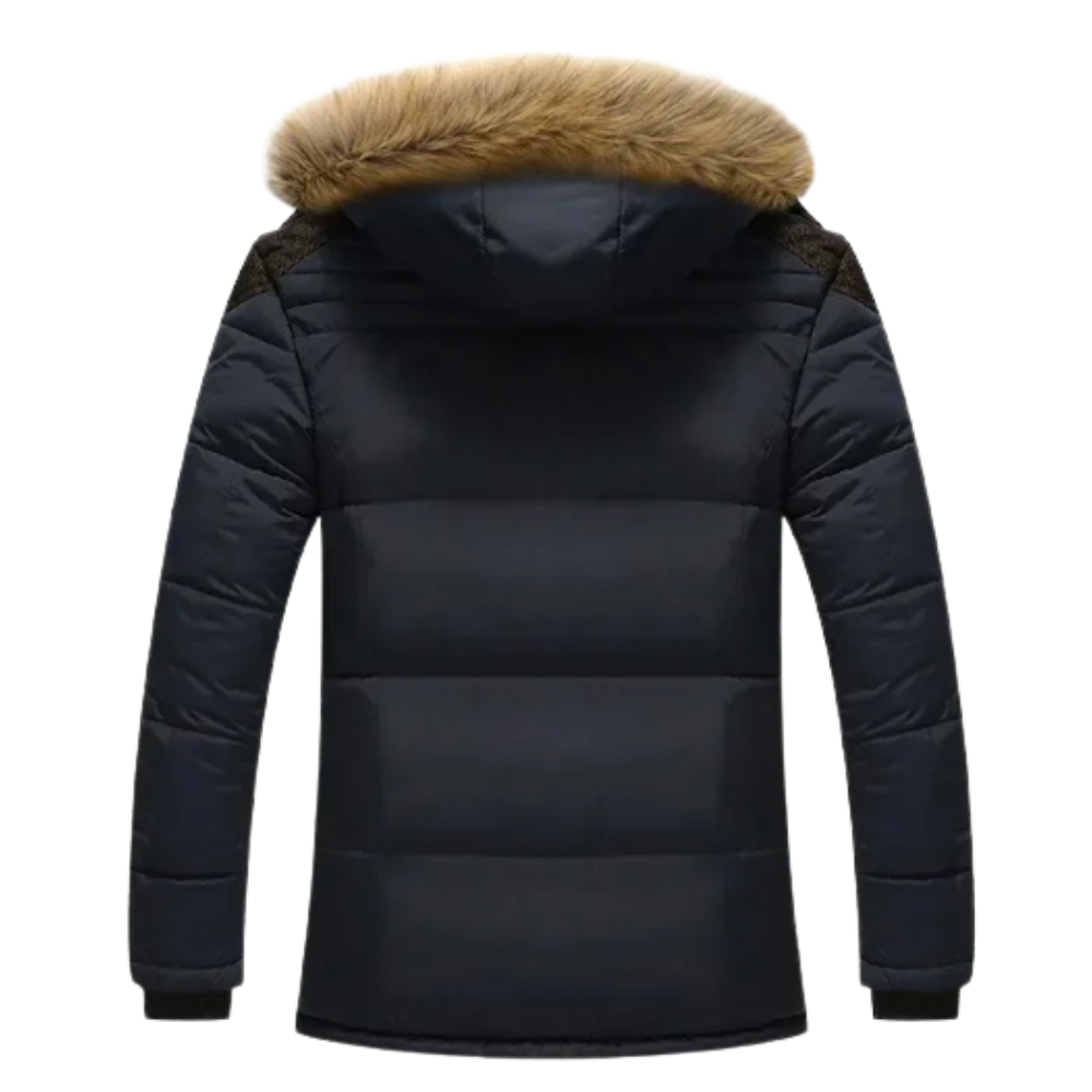 Elegant vinterjakke med quiltet fleecefor