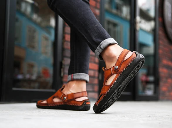 Klassiske Lædersandaler