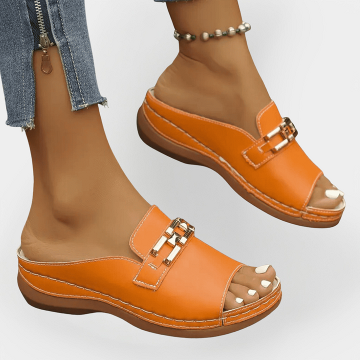 Ortopædiske Læderflip-flops