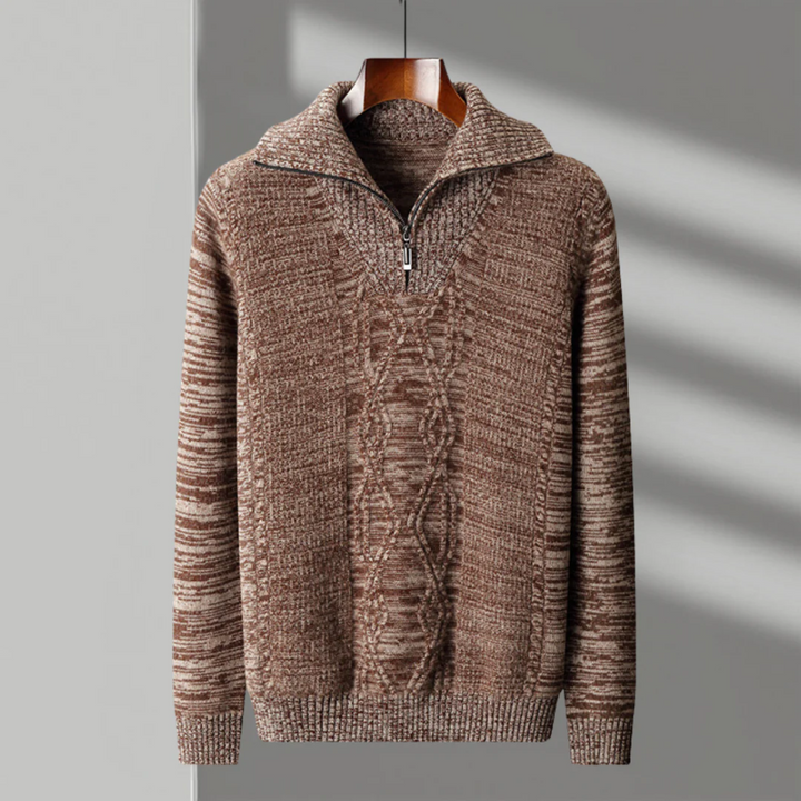 Taranto Merino Uld Zip Sweater