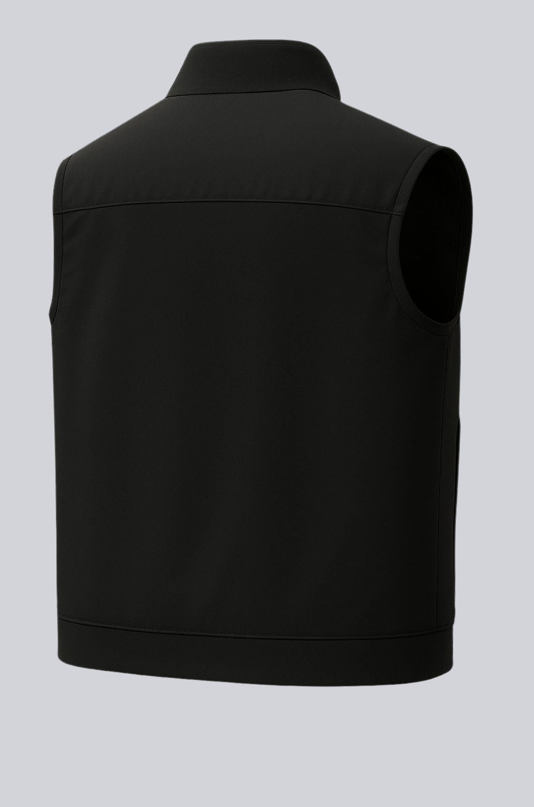 Herre Casual Ståkrave Vest med Lynlås
