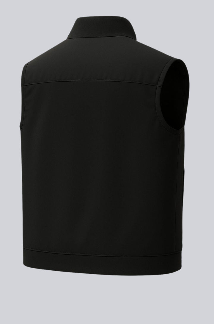 Herre Casual Ståkrave Vest med Lynlås