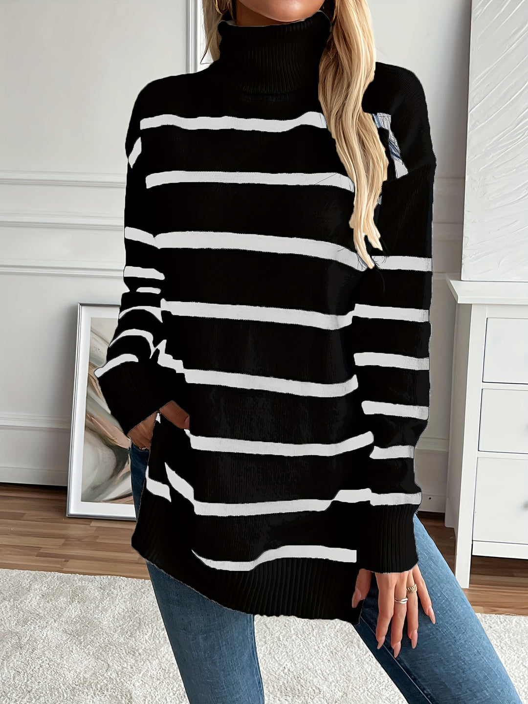 Stribet Sweater