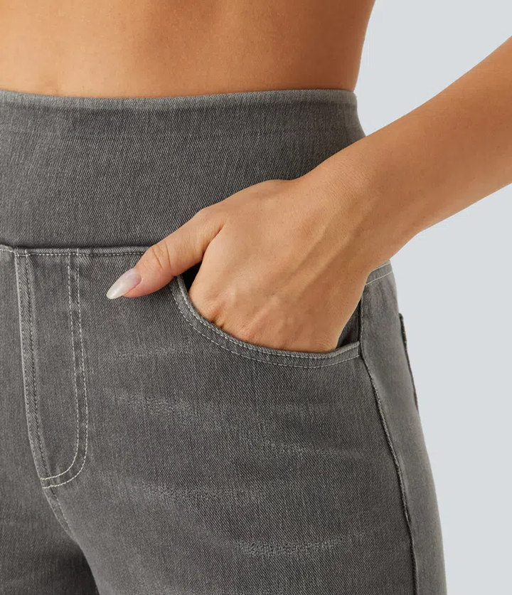 Komfortable jeans med høj talje
