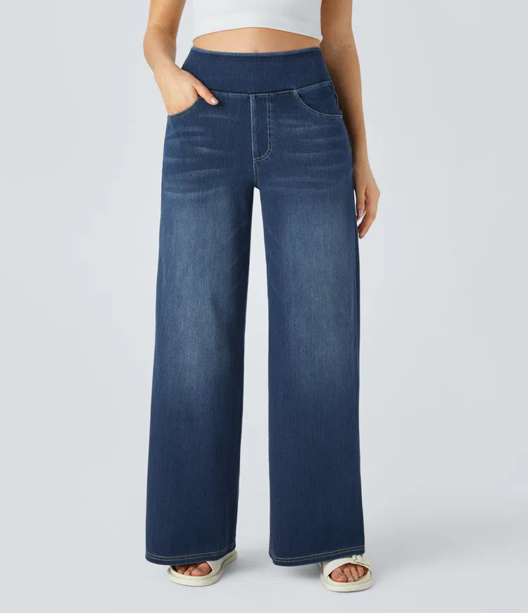 Komfortable jeans med høj talje