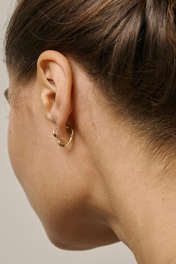 Organic Heart Small | 925S/GP/M | Øreringe fra Enamel
