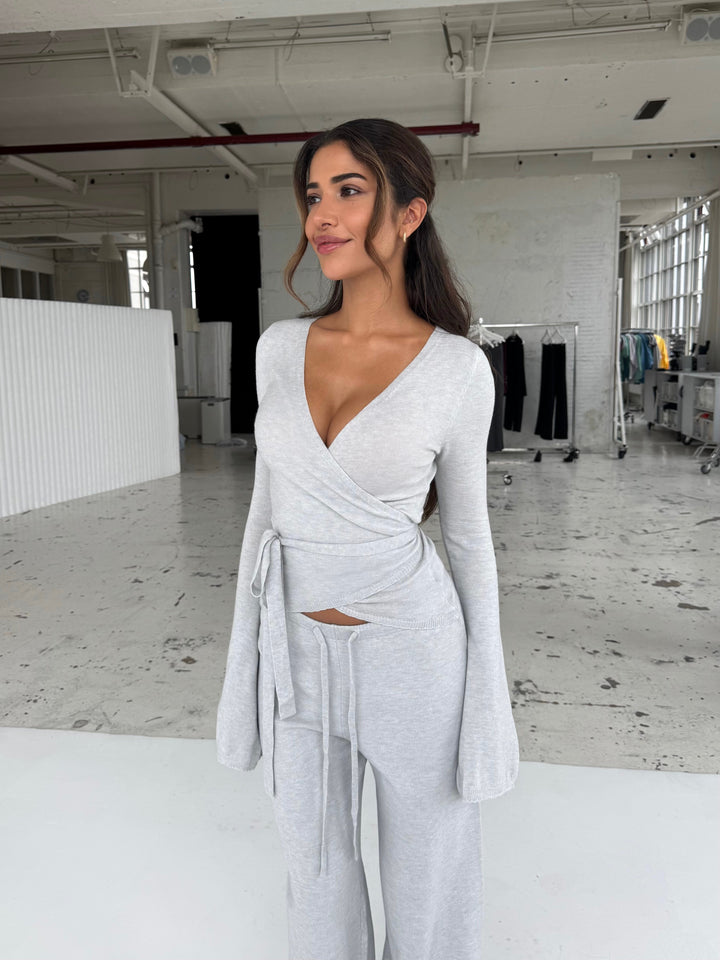 Ballerina knit top - lys grå