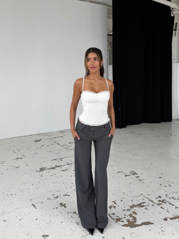 Lula lace corset top - hvid