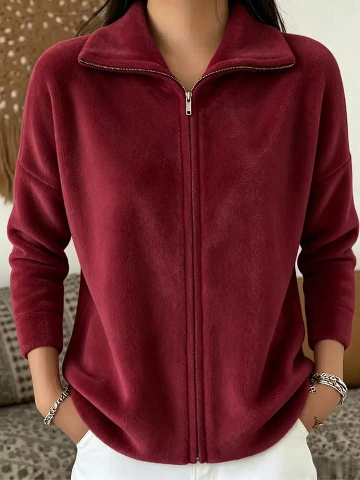 Blød Zip-Pullover