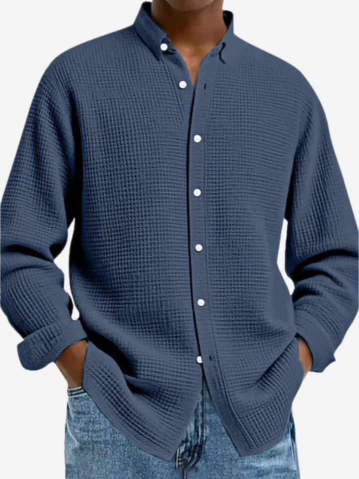 Elegant tekstureret skjorte