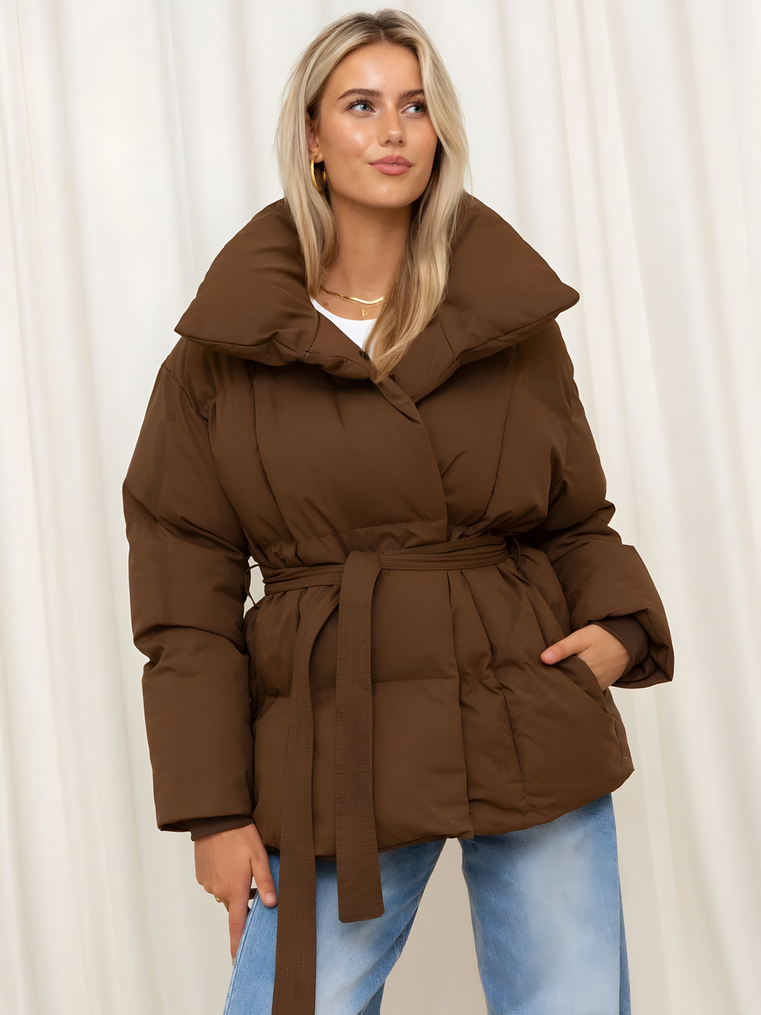 Elegant Vatteret Jakke