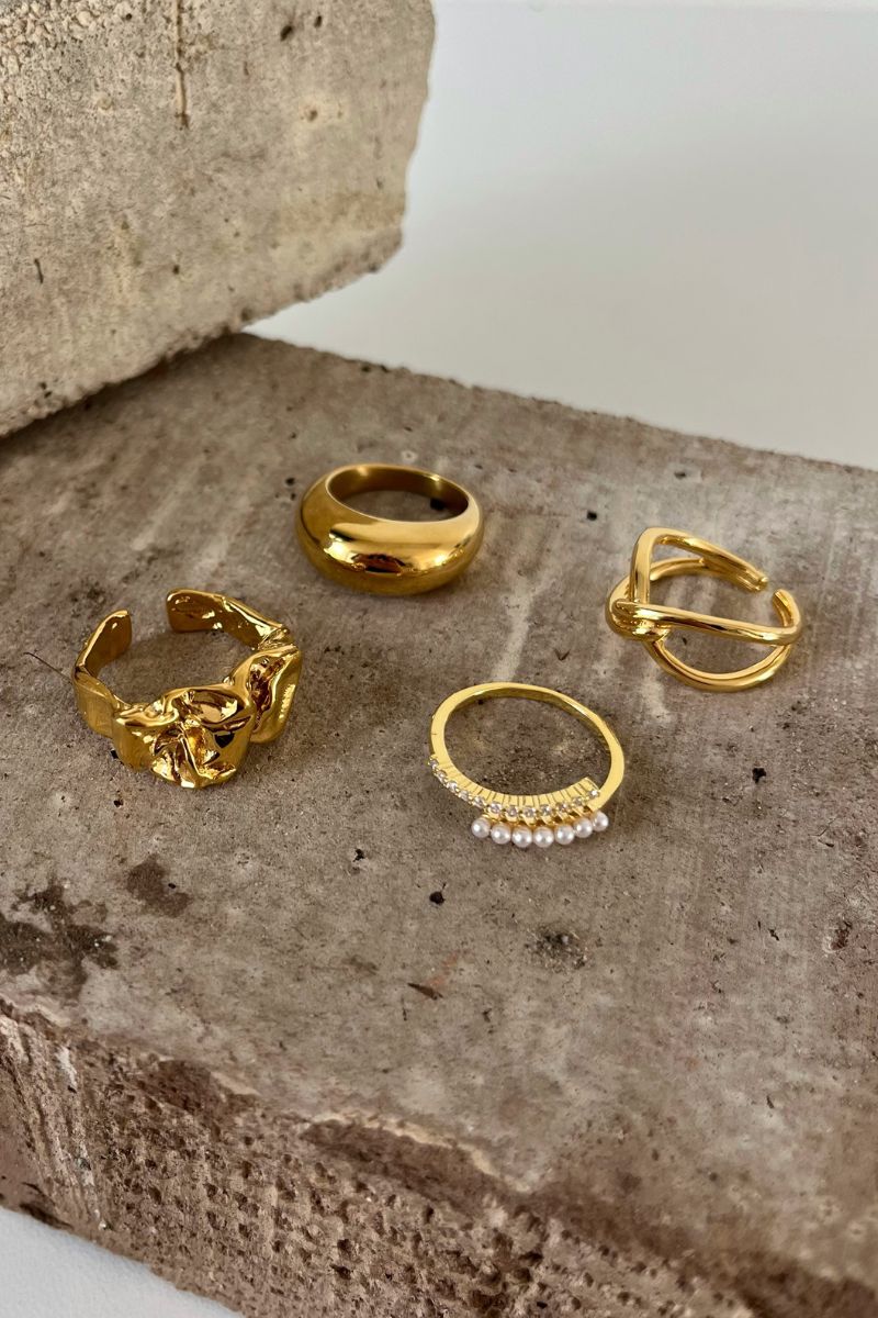 Chunky Charm Ring | Forgyldt | Ring fra Birdsong