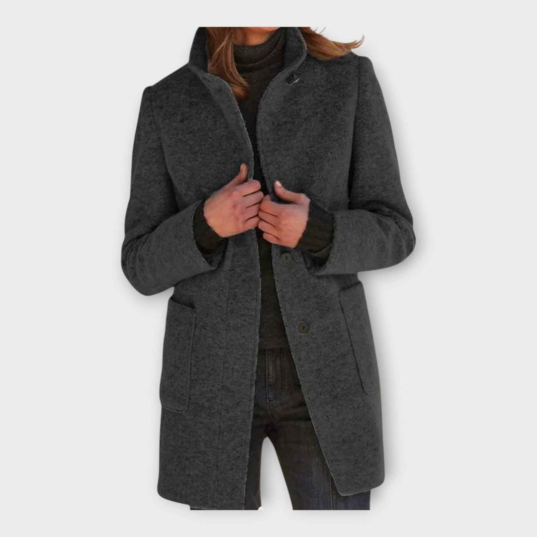 Elegant Frakke med Tidens Linie