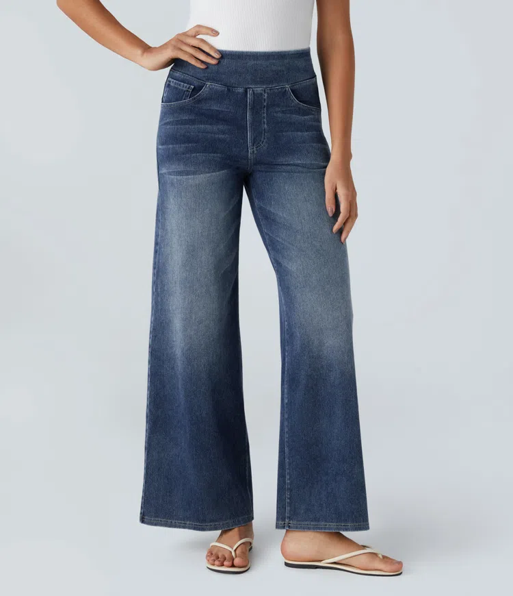 Komfortable jeans med høj talje