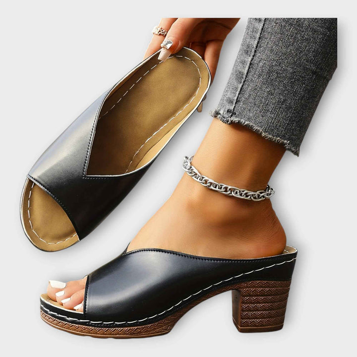 Sandaler med Tykk hæl og Åben Hæl