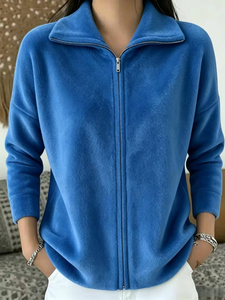 Blød Zip-Pullover