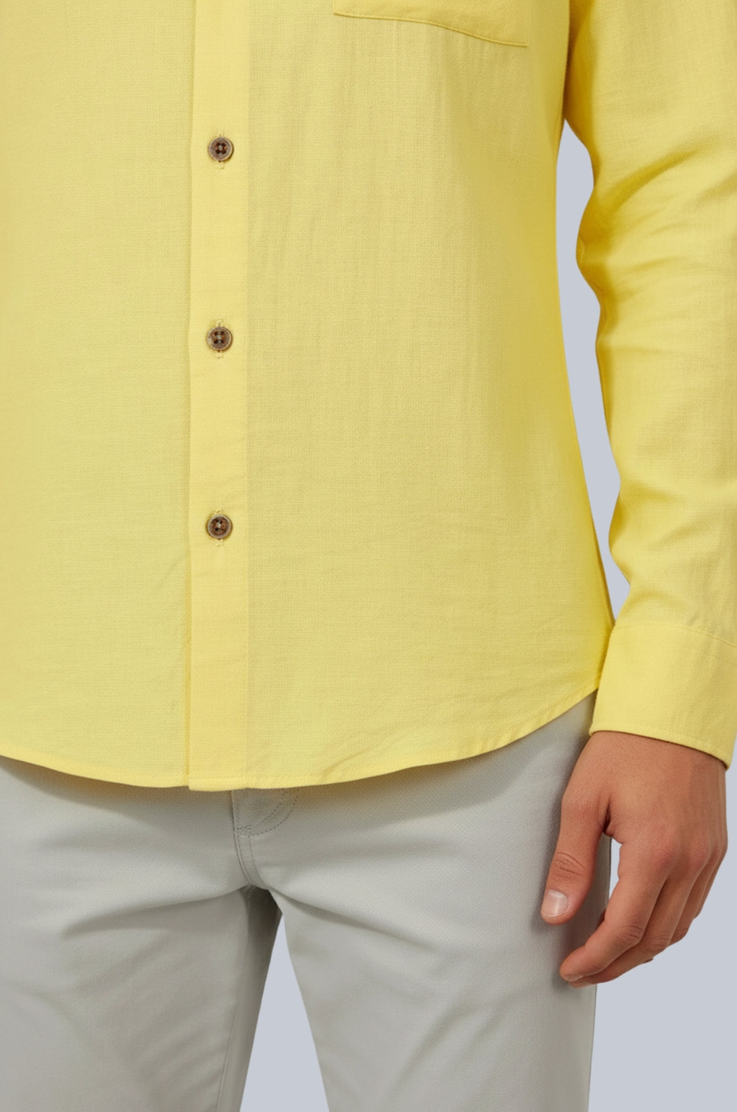 Monaco Linskjorte – Lysegul