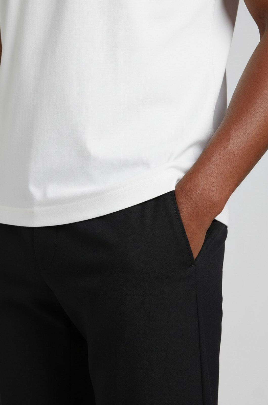 Hvid Slim-Fit T-Shirt til Mænd