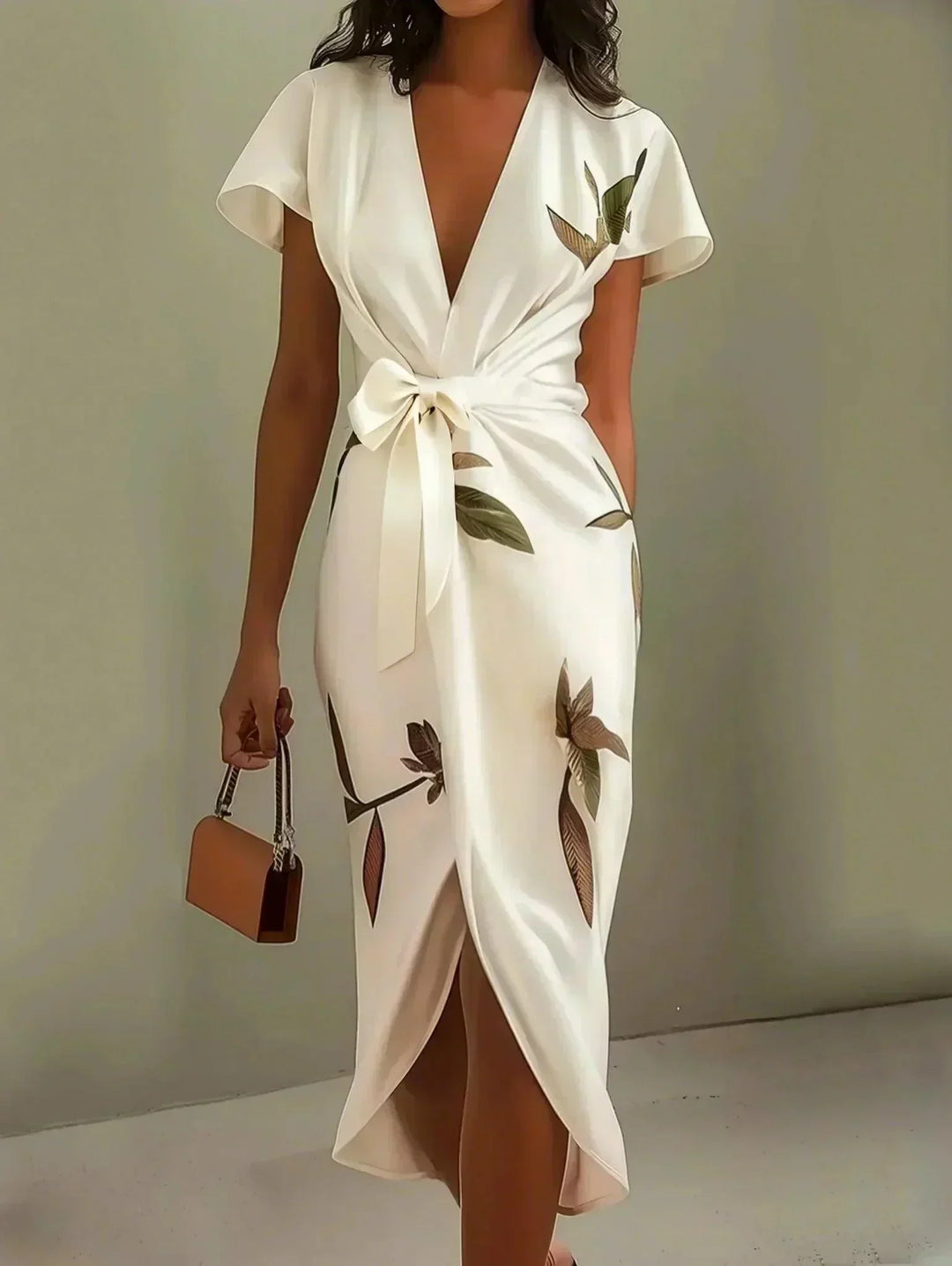 Amelia | Elegant Blomster Wrap Kjole