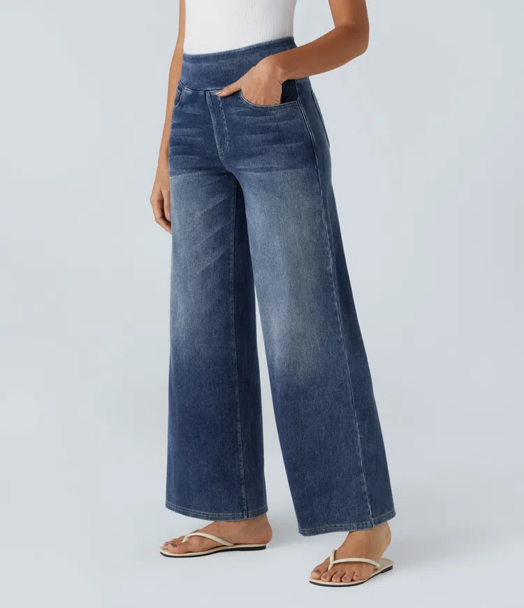 Komfortable jeans med høj talje