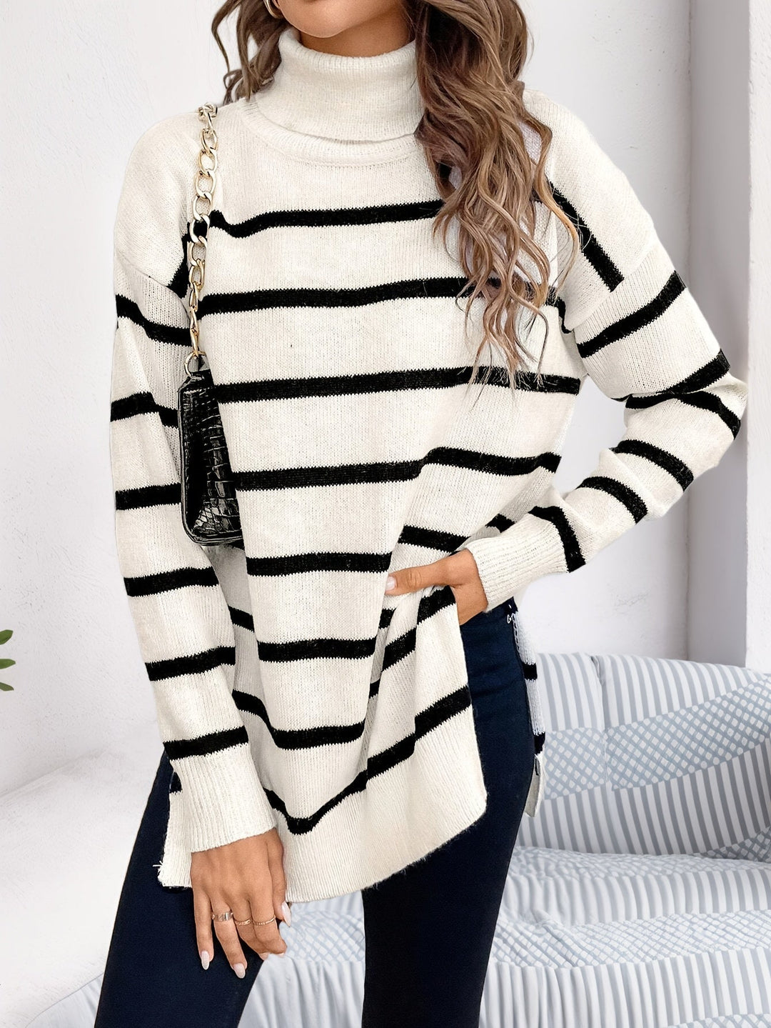 Stribet Sweater