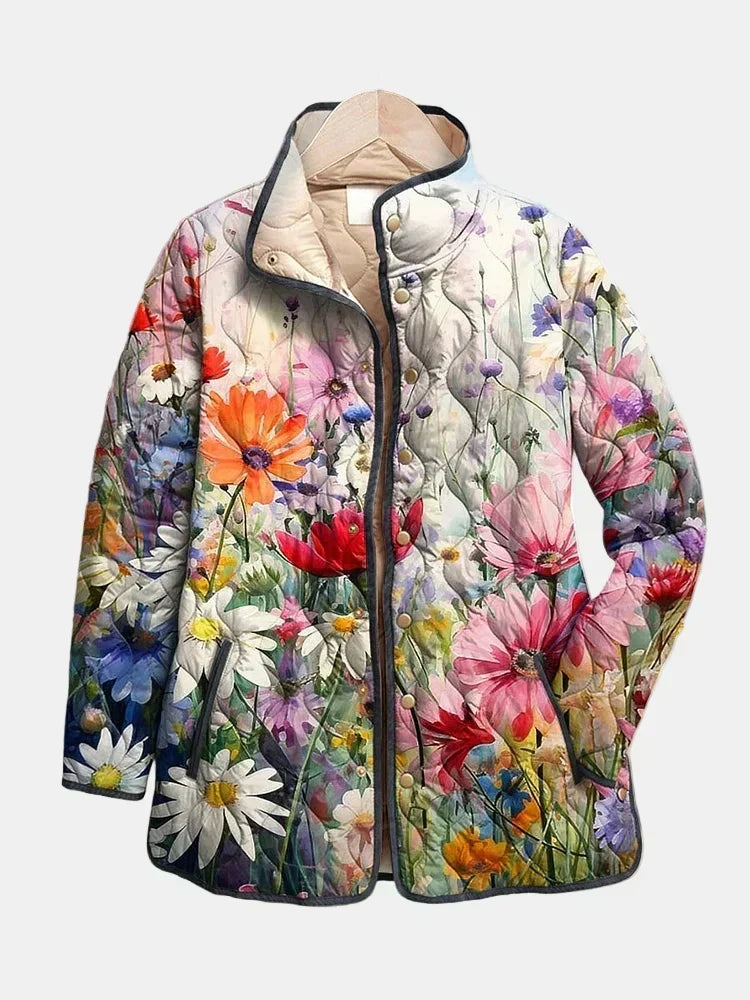Lana| Quiltet Jakke Vilde Blomster Josefine