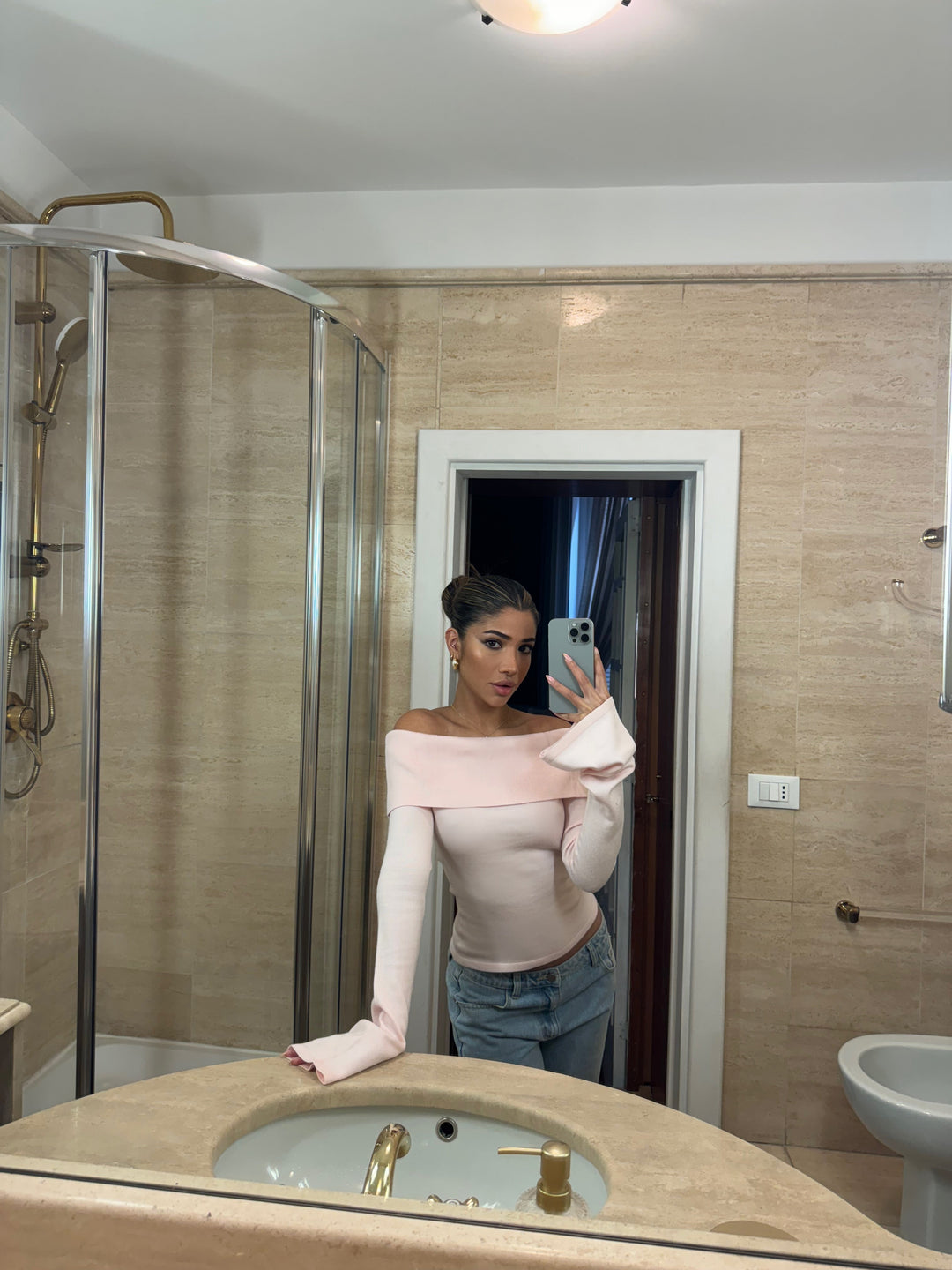 Kaia knit top - lyserød