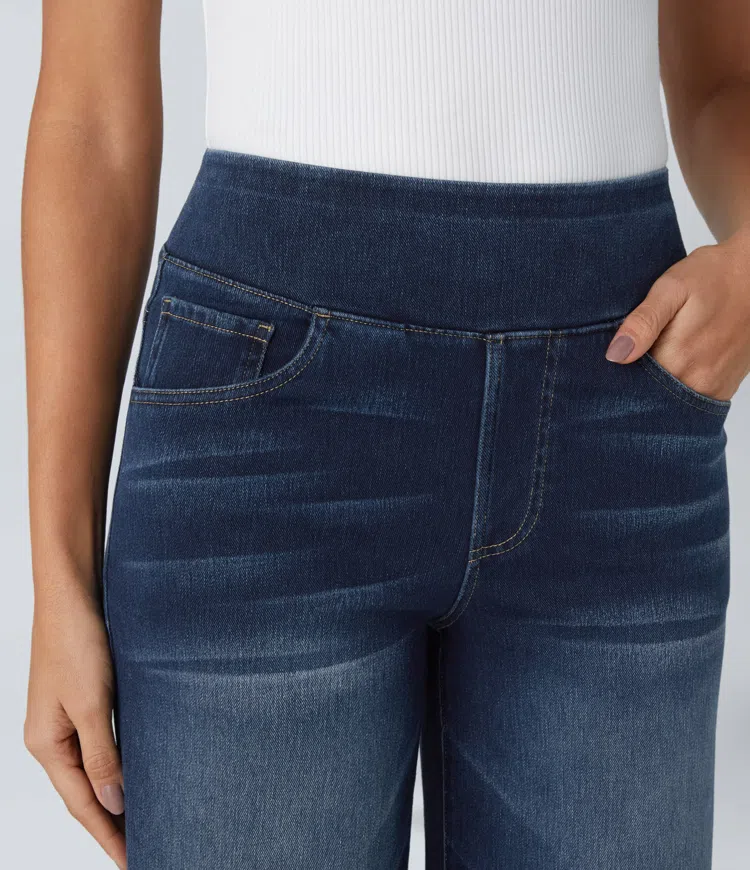 Komfortable jeans med høj talje