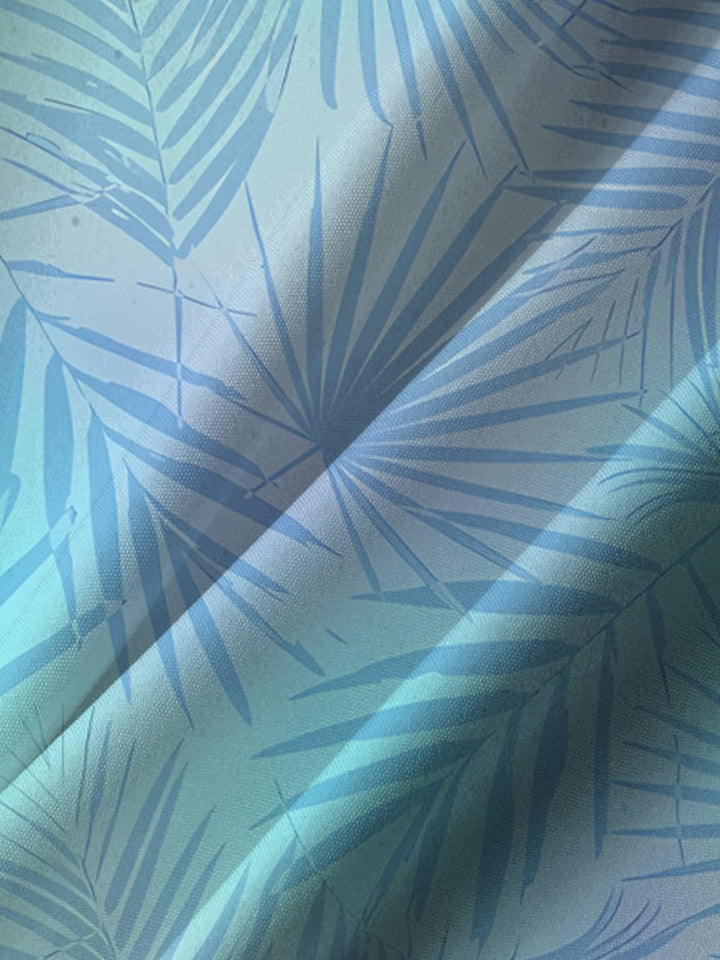 Kortærmet skjorte med tropiske hawaiianske blade og gradienter til mænd