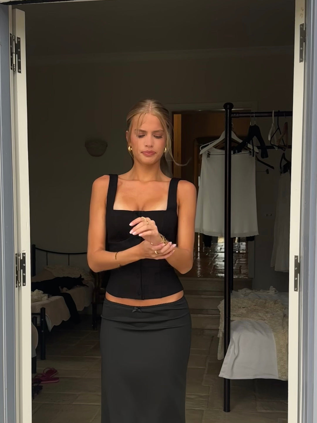 Beba button top - sort