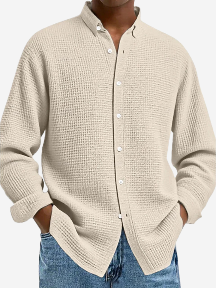 Elegant tekstureret skjorte