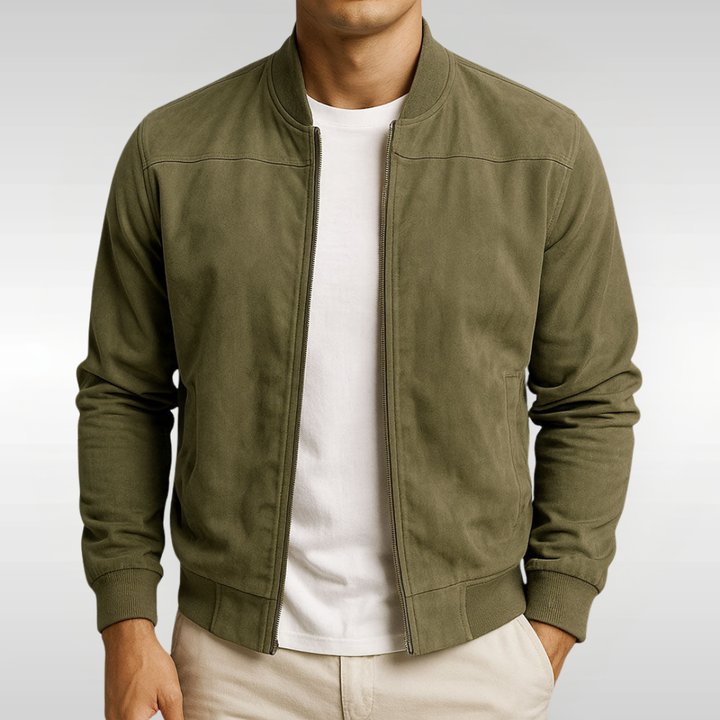 Elias – Leichte Jacke in Veloursoptik