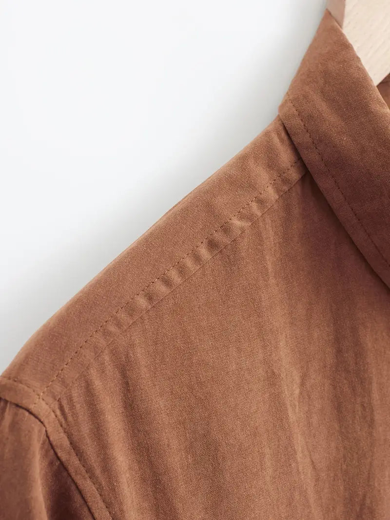 Casual Kortærmet Bomulds Skjorte