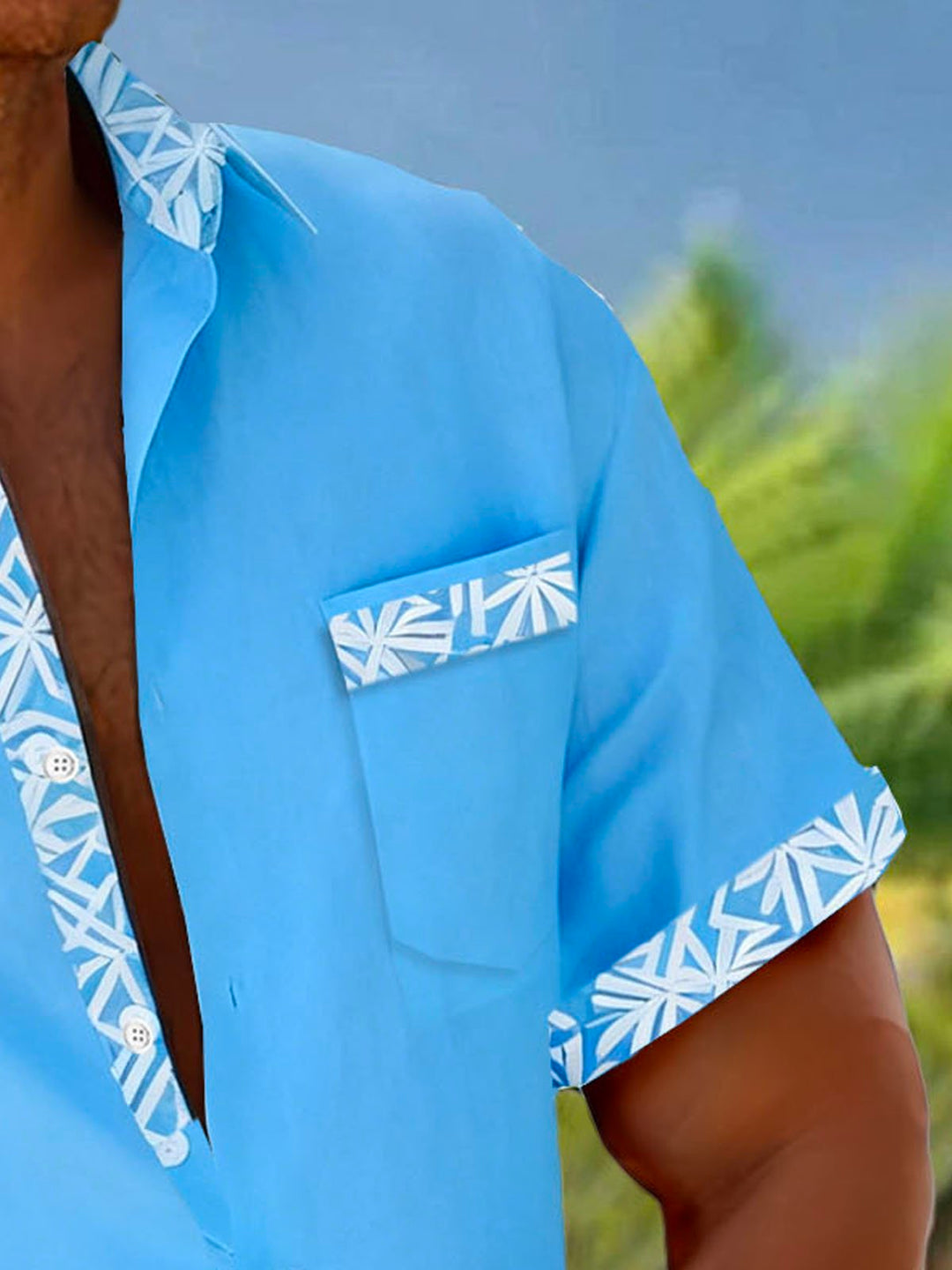 Alohadaddy® Hawaiian Floral Print Men's Button-Down Short-Sleeve Shirt Big & Tall