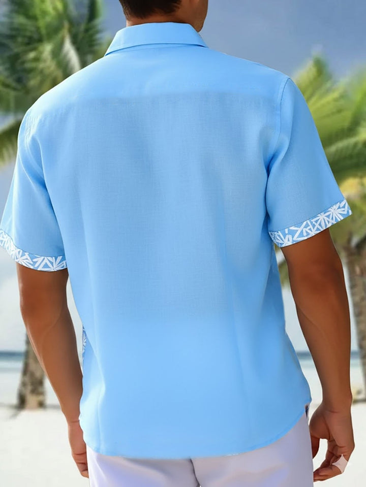 Alohadaddy® Hawaiian Floral Print Men's Button-Down Short-Sleeve Shirt Big & Tall